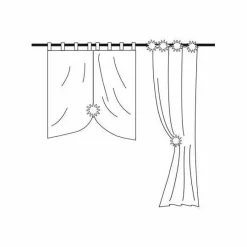 Lot de 2 pinces rideau pivotantes Stockholm Or