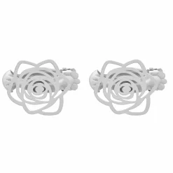 Lot de 2 pinces rideaux Lina Blanches