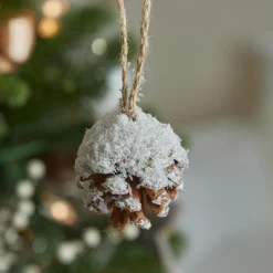 Lot de 2 pommes de pin à suspendre (H6 cm) Pini Naturel