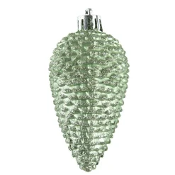 Lot de 6 pommes de pin à suspendre (H8 cm) Alpine Vert Matcha