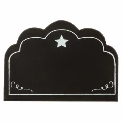 Lot de 4 porte-nom ou menu ardoise Noir