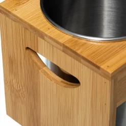 Lot de 2 pots à ustensiles Siao Inox et bambou