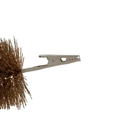 Lot de 4 sapins sur pince (H15 cm) Forêt enchantée Marron