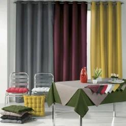 Lot de 3 serviettes (40 x 40 cm) Essentiel Bordeaux