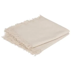 Lot de 2 serviettes coton (40 x 40 cm) Maha Blanches