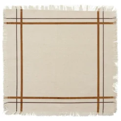Lot de 2 serviettes coton (40 x 40 cm) Ray Beige