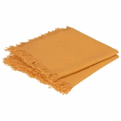 Lot de 2 serviettes coton (40 x 40 cm) Maha Jaune ocre