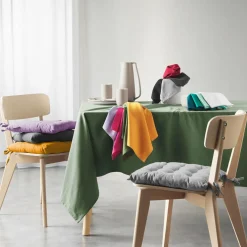 Lot de 3 serviettes coton recyclé (40 x 40 cm) Mistral Vert émeraude