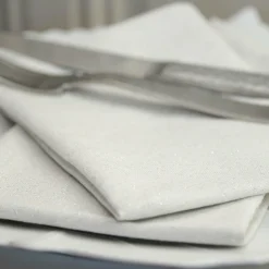 Lot de 3 serviettes coton (40 x 40 cm) Etincelle Ecru