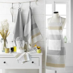 Lot de 3 serviettes coton tissé (40 x 40 cm) Iliabe Blanches