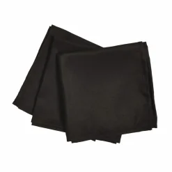 Lot de 3 serviettes de table polyester (40 x 40 cm) Elise Noires