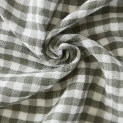 Lot de 3 serviettes gaze de coton (40 x 40 cm) Gaïa vichy Vert romarin