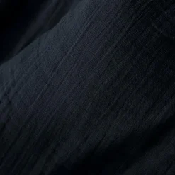 Lot de 3 serviettes gaze de coton (40 x 40 cm) Gaïa Bleu nuit