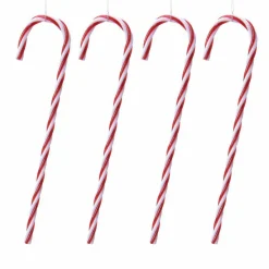 Lot de 4 sucres d'orge à suspendre (H15 cm) Jiody Rouge