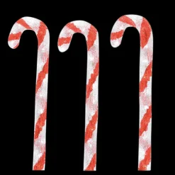 Lot de 3 sucres d'orge lumineux 90 LED (H60 cm) Blanc froid