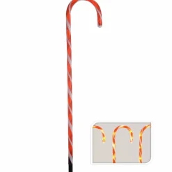 Lot de 6 sucres d'orge lumineux à piles 42 LED (H47 cm) Candy Blanc chaud