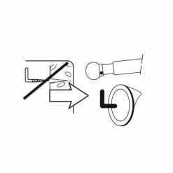 Lot de 2 supports adhésifs métal Blanc laqué