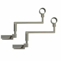 Lot de 2 supports Fix'vit (L180 - D20 mm) Argent
