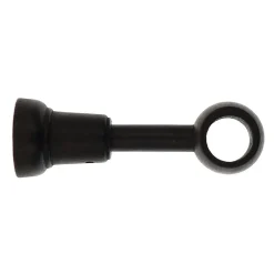 Lot de 2 supports tringle extensible bois (L140 - 160 cm/ D28 mm) Nils Noir mat