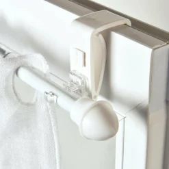 Lot de 2 supports tringle Clip Blanc