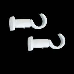 Lot de 2 supports tringles (L50 / D20 mm) Jim gouttière Blanc mat