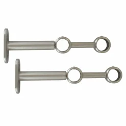 Lot de 2 supports tringles doubles extensibles (L150 - L195 / D20 mm) Jim Argent