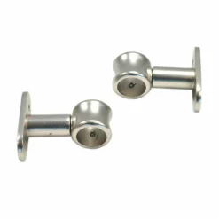 Lot de 2 supports tringles fixes (L50 / D20 mm) Jim Argent mat