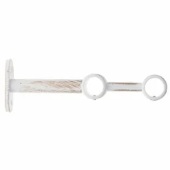 Lot de 2 supports tringles doubles extensibles (L150 / D20) Jim Blanc et or