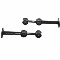 Lot de 2 supports tringles doubles extensibles (L150 - 195 / D20) Jim Noir patiné