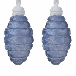 Lot de 2 suspensions en verre (H12 cm) Olive Bleu nuit