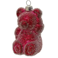 Lot de 2 suspensions (H8 cm) Ourson en sucre Rouge