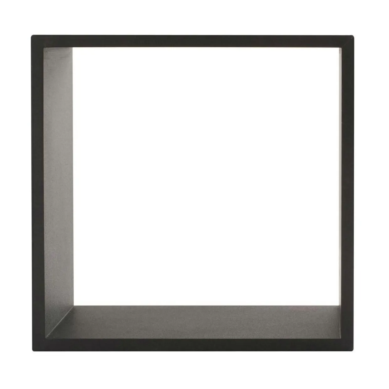 Lot de 3 étagères bois (H15-20-25 cm) Cube Noir