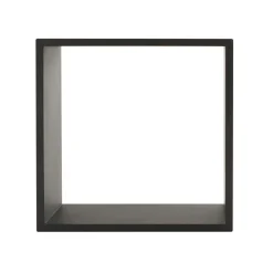 Lot de 3 étagères bois (H15-20-25 cm) Cube Noir