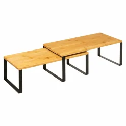 Lot de 2 étagères gigognes (40 x H15 cm) Blackbambou Noir