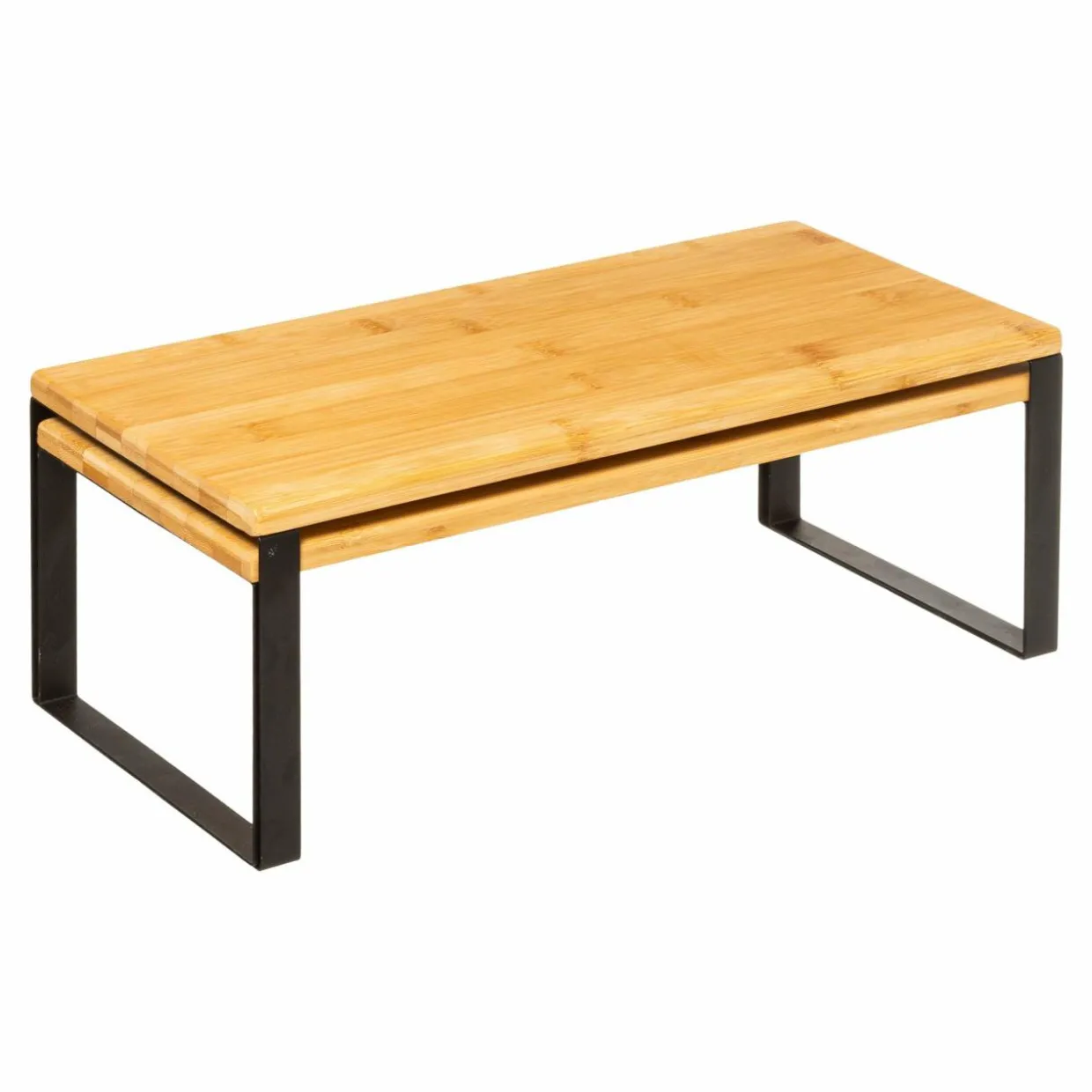 Lot de 2 étagères gigognes (40 x H15 cm) Blackbambou Noir