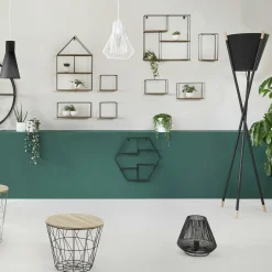 Lot de 4 étagères murales Angela Noir