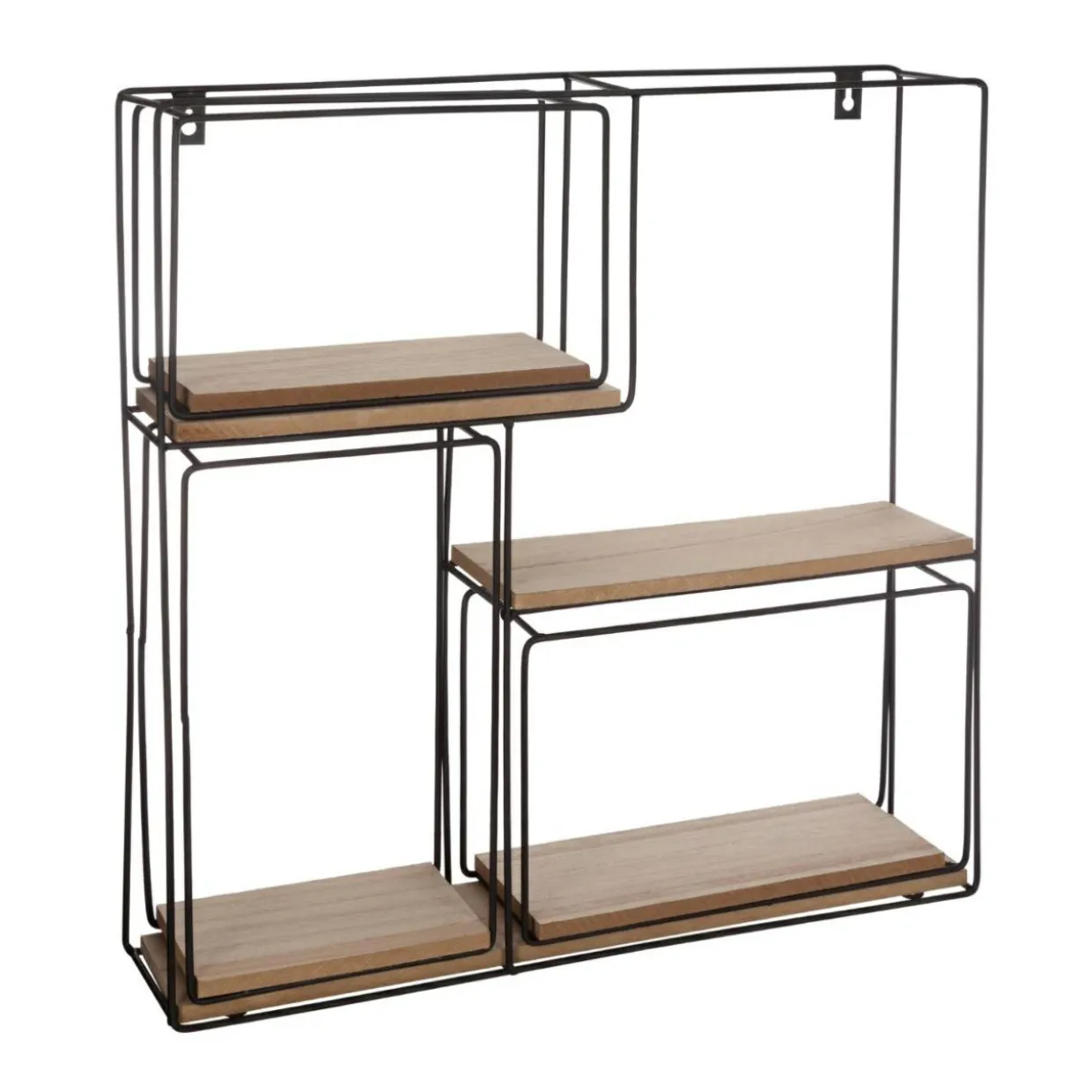 Lot de 4 étagères murales Angela Noir