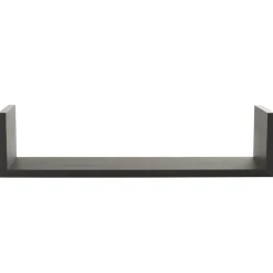 Lot de 3 étagères murales en bois (L22-32-42 cm) Bord Noir