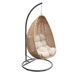 Loveuse suspendue en résine tressée Coral Naturel