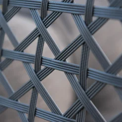 Loveuse suspendue en résine tressée Coral Gris anthracite