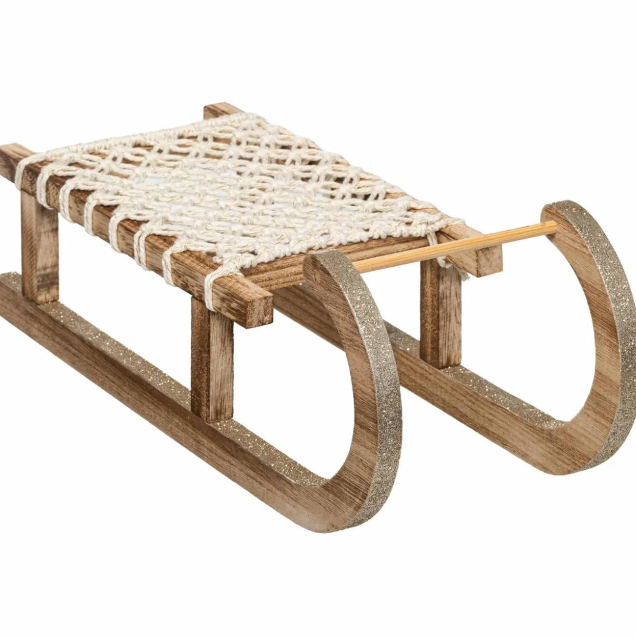 Luge en bois (40 x H9 cm) Corde Naturel