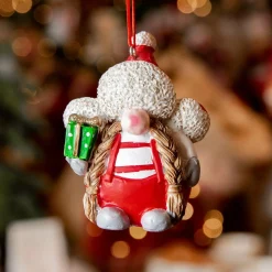 Lutin de Noël à suspendre (H8 cm) Meliss Rouge