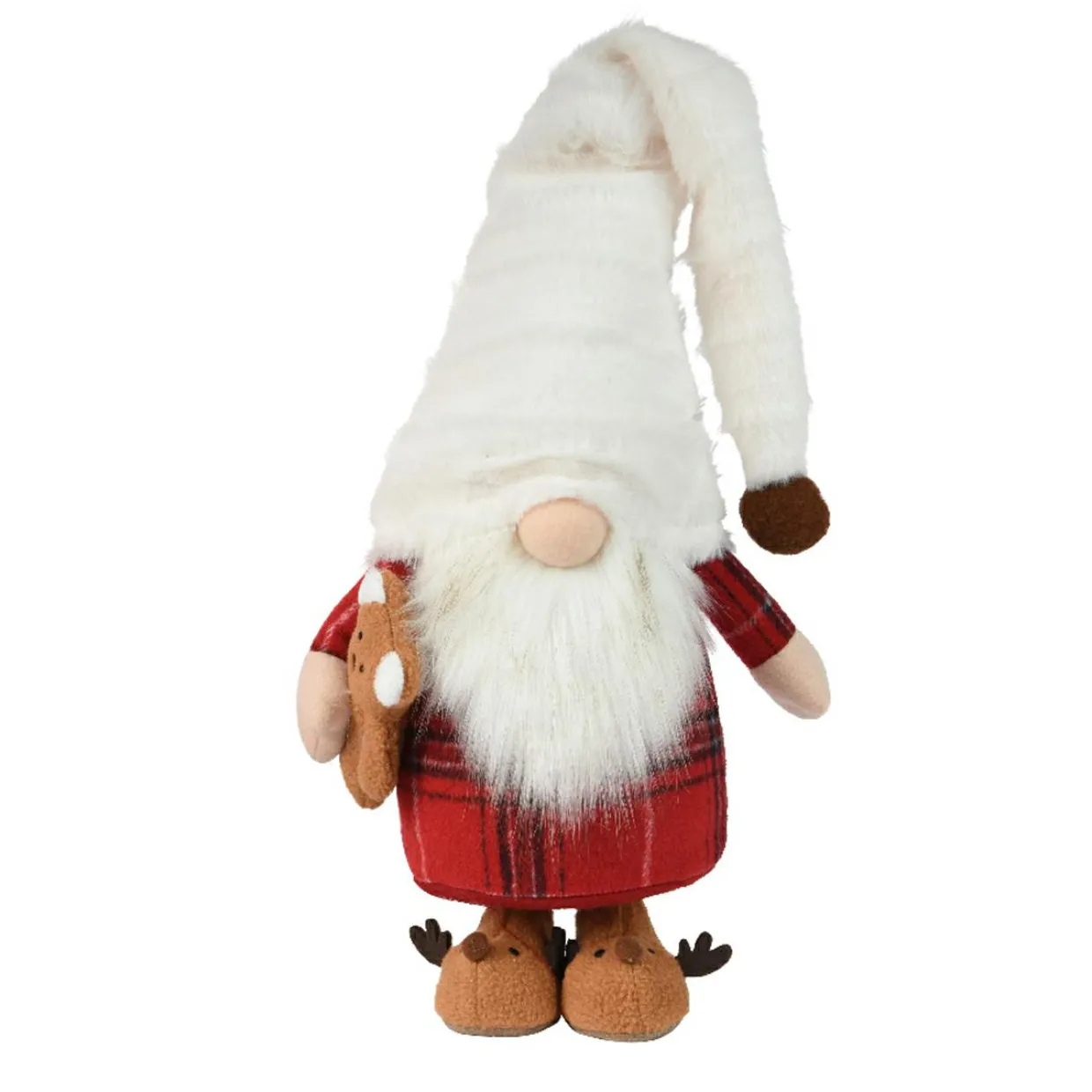 Lutin de Noël (H65 cm) Gluk Dormeur en pyjama bonnet Blanc