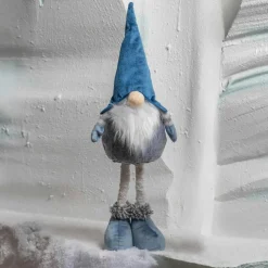 Lutin de Noël (H50 cm) Hugues chapeau pointu Bleu