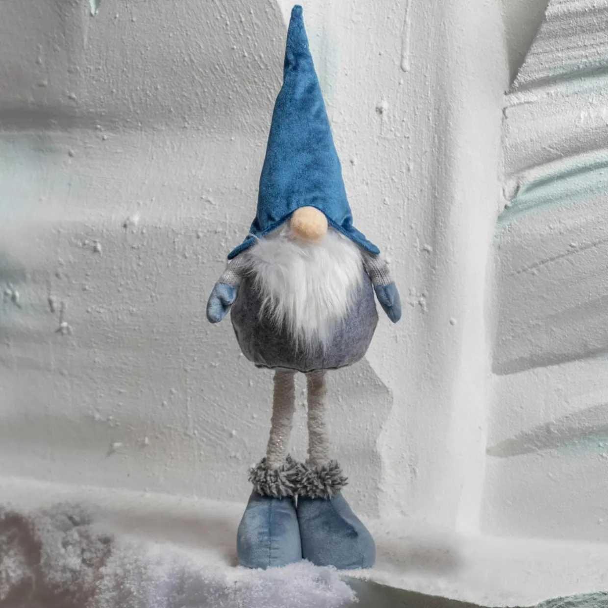Lutin de Noël (H50 cm) Hugues chapeau pointu Bleu