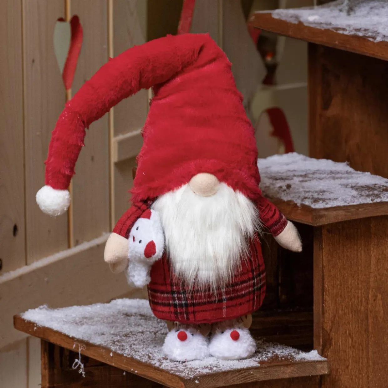 Lutin de Noël (H65 cm) Tilki Dormeur en pyjama bonnet Rouge