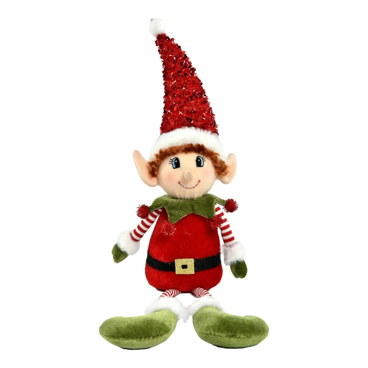 Lutin farceur à asseoir (H57 cm) Pipo en Père Noël