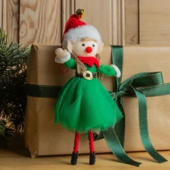 Lutin farceur à suspendre (H20 cm) Fillette et clochette