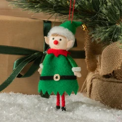 Lutin farceur à suspendre (H20 cm) Garçon et clochette