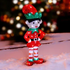 Lutin farceur lumineux 60 LED (H50 cm) Tommy blanc froid